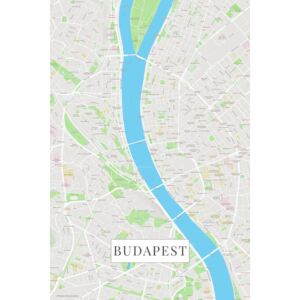 Map Budapest color