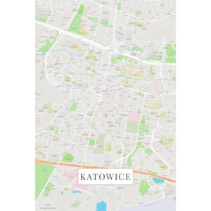 Map Katowice color