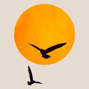 Illustration Birds In The Sky, Kubistika