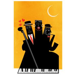Illustration Casablanca Jazz YELLOW, Kubistika