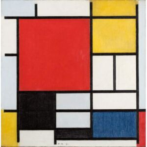 Mondrian, Piet - Fine Art Print Composition with large red plane