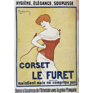 Cappiello, Leonetto - Fine Art Print Advertising “” corset Le Ferret”” - by Leonetto Cappiello , in “” Le Cri de Paris””, 1902
