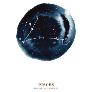 Illustration Zodiac - Pisces, The Artcircle