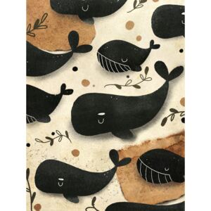 Illustration Whale Family, The Artcircle