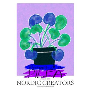 Illustration Portait of a Pilea, Nordic Creators