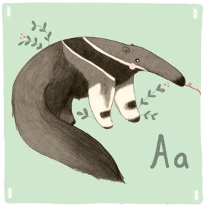 Illustration Alphabet - Anteater, Judith Loske