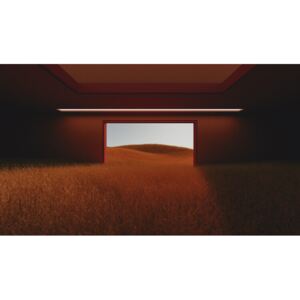 Art Photography Dark room in the middle of red cereal field series 3, Javier Pardina