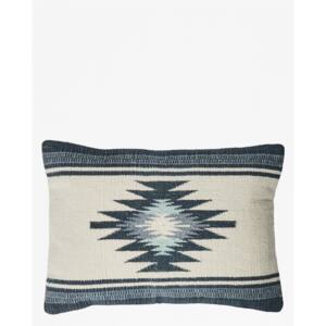 Aztec Blue Cushion - blue