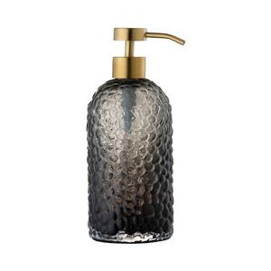 Arura Small Distributeur de savon liquide - / Textured glass - Ø 7 x H 16 cm by AYTM Black