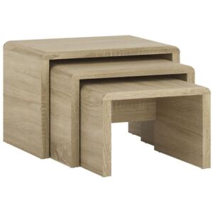4 You Oak Finish Small Nest of Tables