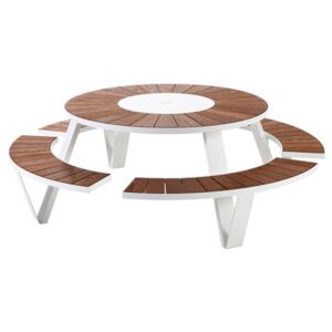 Pantagruel Table & seats set by Extremis White/Natural wood