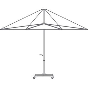 Inumbra Parasol base - In concrete with wheels for Inumbra umbrellas by Extremis Grey