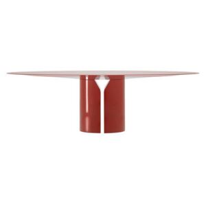 NVL Oval table - / 200 x 120 cm - By Jean Nouvel by MDF Italia Red/Orange