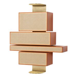 NYNY Unit Storage - / L 165 x H 200 cm - Caning & wood by Wiener GTV Design Orange/Beige