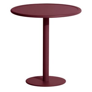 Week-End Round table - / Bistrot - Aluminium - Ø 70 cm by Petite Friture Red