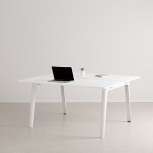 New Modern open space desk - / 2-seat XL - 150 x 140 cm / Recycled plastic by TIPTOE White