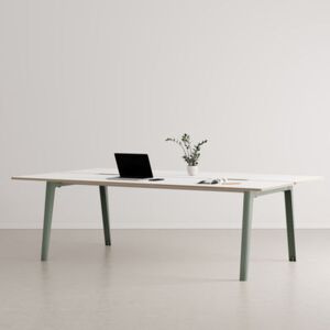 New Modern open space desk - / 4 seats - 240 x 140 cm - Fenix laminate by TIPTOE Grey