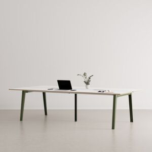 New Modern open space desk - / 4-seat XL - 280 x 140 cm / Laminate & black central leg by TIPTOE Green