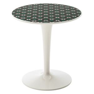 Tip Top La Double J End table - / PMMA top by Kartell White/Green/Black
