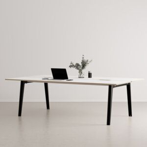 New Modern open space desk - / 4 seats - 240 x 140 cm - Fenix laminate by TIPTOE Black