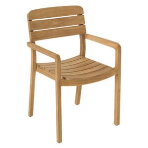 Lodge Stackable armchair - / Teak by Vlaemynck Natural wood