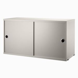 String® System Crate - / 2 sliding doors - L 78 x D 30 cm by String Furniture Beige