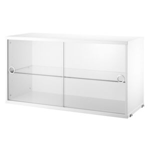 String® System Crate - 2 glass doors - L 78 cm by String Furniture White/Transparent