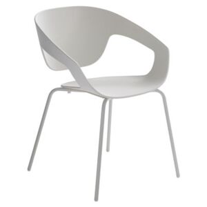Vad Stackable armchair - Plastic & metal legs by Casamania White
