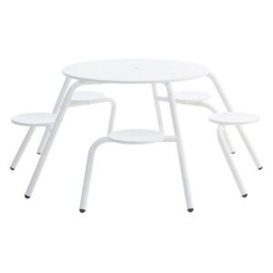 Virus Table & seats set - 5 seats by Extremis White