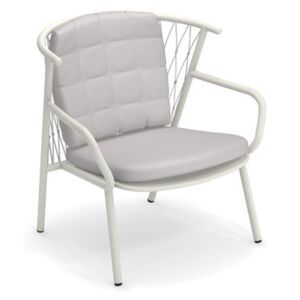 Nef Low armchair - / Backrest H 83 cm by Emu White