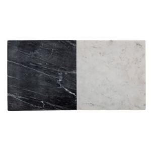 Elvia Chopping board - / 45,5 x 23 cm - Marble by Bloomingville White/Black