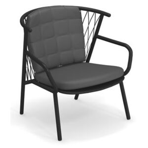 Nef Low armchair - / Backrest H 83 cm by Emu Black