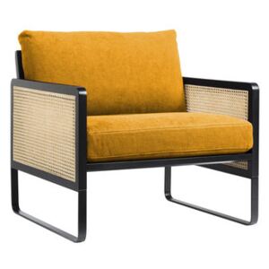 Cannage Padded armchair - / Fabric by RED Edition Yellow/Black