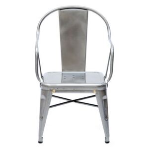 Mouette Children armchair - Varnished raw steel by Tolix Metal