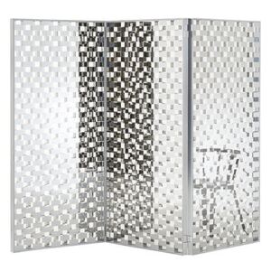 Fragment Folding screen - / Glass with chequered pattern - L 87 x H 189 cm by Glas Italia Transparent/Mirror