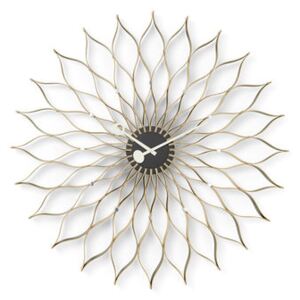 Sunflower Clock Clock - / By George Nelson, 1948-1960 / Ø 75 cm by Vitra Natural wood