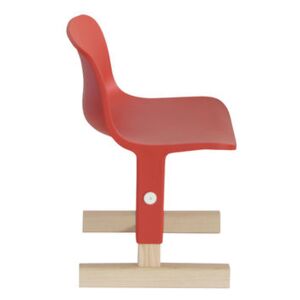 Little big Children's chair - / Adjustable height by Magis Collection Me Too Orange/Natural wood