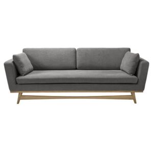 Straight sofa - / L 210 cm - Fabric by RED Edition Grey/Natural wood