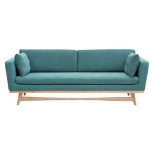 Straight sofa - / L 210 cm - Fabric by RED Edition Blue/Natural wood