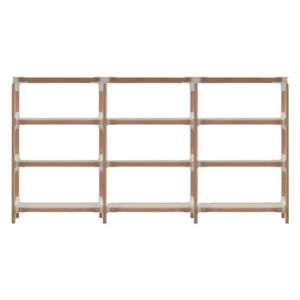 Steelwood Shelf - H 132 cm by Magis White/Natural wood