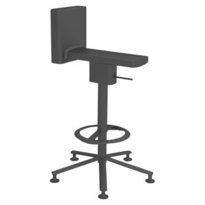 360° Swivel bar stool - Pivoting - Wheels by Magis Black