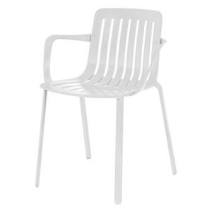 Plato Stackable armchair - / Aluminium by Magis White
