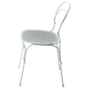 Vigna Stacking chair - Metal & plastic seat by Magis White