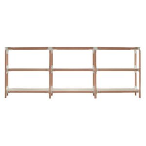 Steelwood Shelf - H 93 cm by Magis White/Natural wood