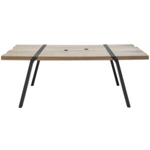 Pi Rectangular table by Moaroom Black/Natural wood