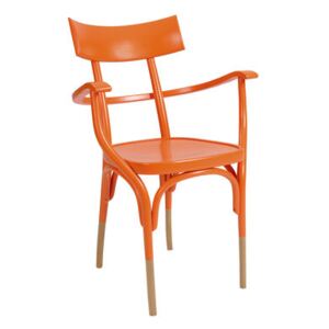 Czech Armchair - / Wood by Wiener GTV Design Orange