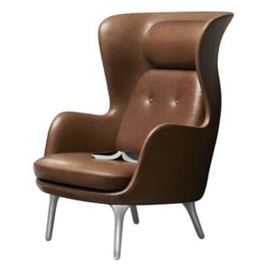 Ro Padded armchair by Fritz Hansen Brown