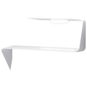 Mamba Desk - Shelf - With Led - Left angle - L 135 x H 93 cm by MDF Italia White