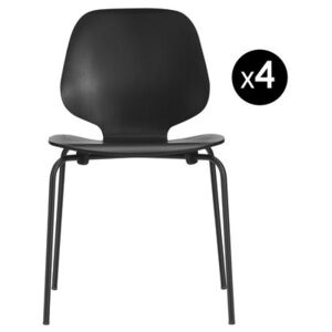 My Chair Stacking chair - Set of 4 by Normann Copenhagen Black