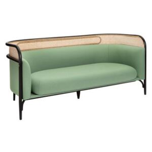 Targa Straight sofa - / L 160 cm - Caning & fabric by Wiener GTV Design Green